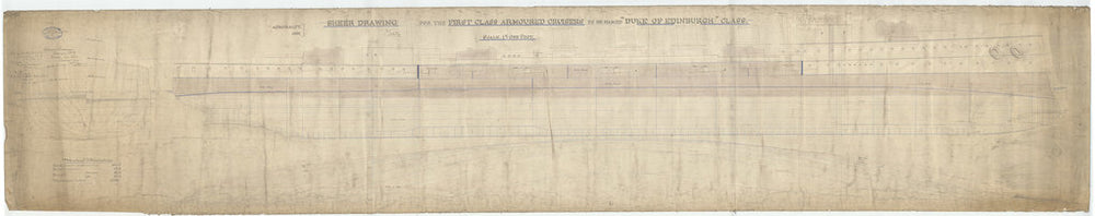 Lines plan of HMS Black Prince (1904)