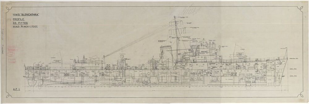 Ship plan of HMS Bleneathra