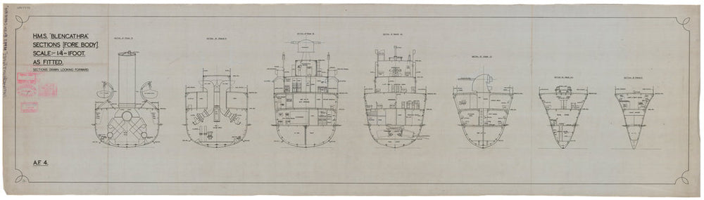 HMS Bleneathra, Forward section plan