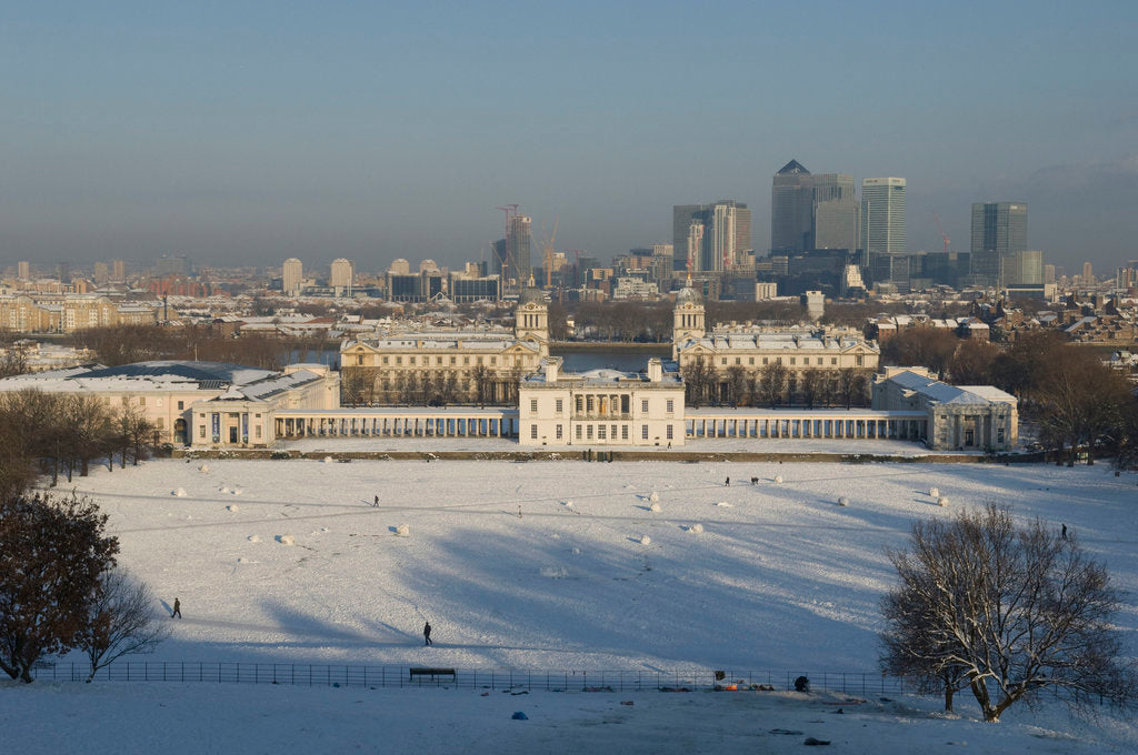 Detail of National Maritime Museum and Queen's House after heavy snowfall by National Maritime Museum
