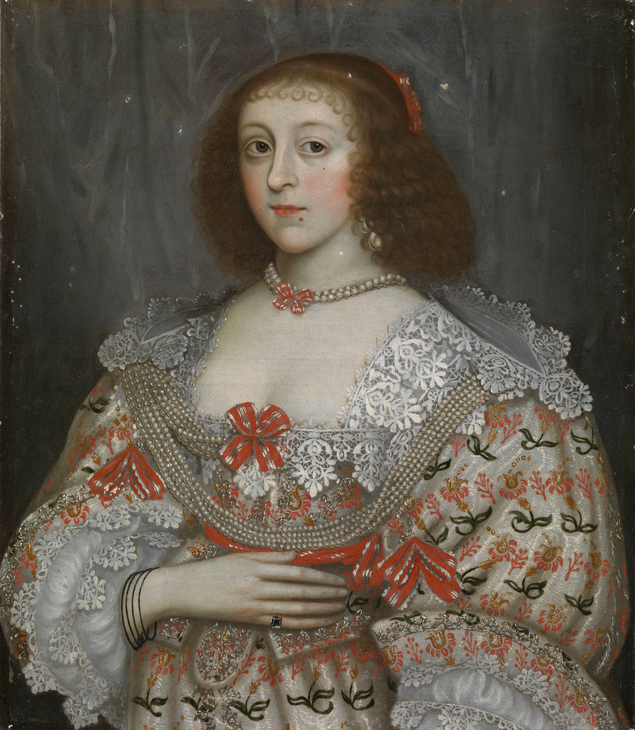 Detail of An unidentified young lady of the time of Charles I by English School