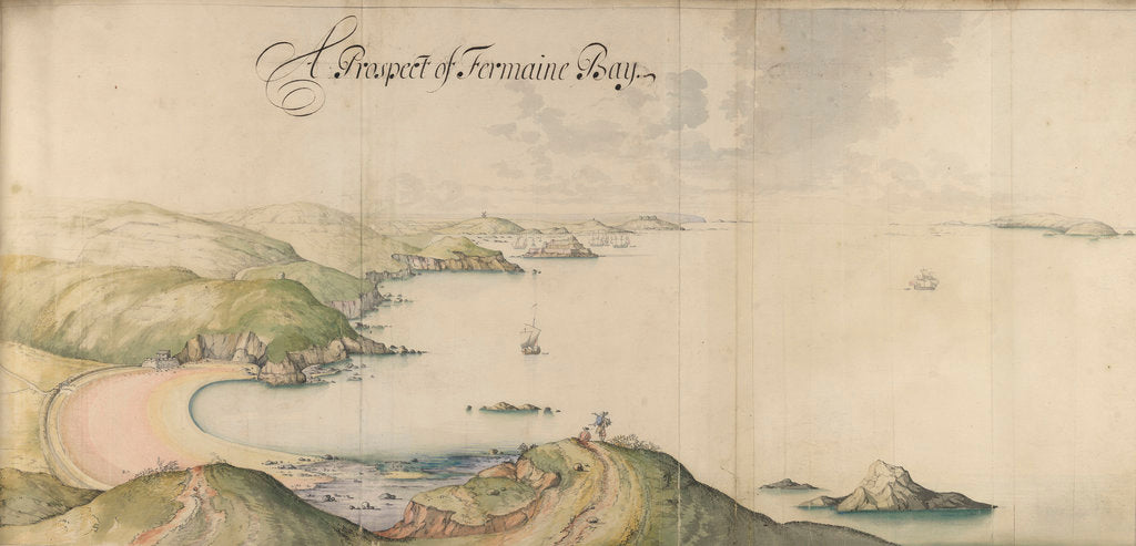 Detail of A prospect of Fermain Bay by Thomas Phillips
