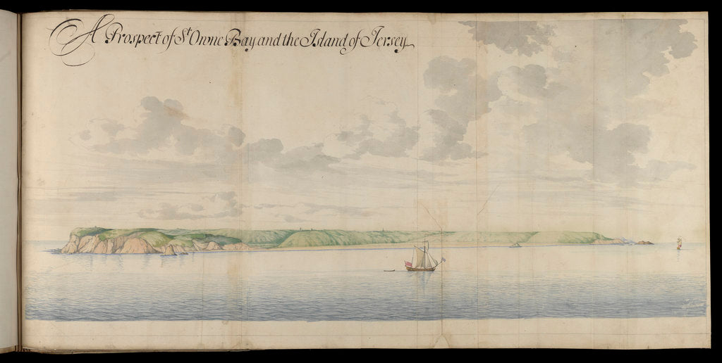 Detail of A prospect of St Owen Bay and the Island of Jersey by Thomas Phillips