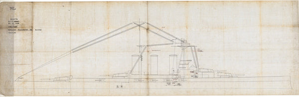 Wireless rig plan for HMS 'Tiger' (1913)
