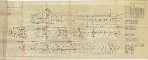 General Arrangement and Capacity plan for 'Opalia'