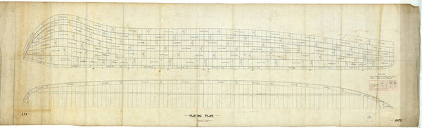 Hull & deck plating plan for SS ‘Naparima’