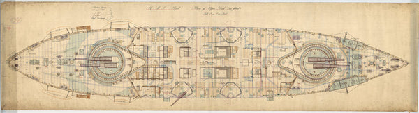 Upper Deck plan for HMS ‘Hood’ (1891)