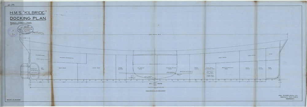 Docking plan for HMS ‘Kilbride’ (1918)