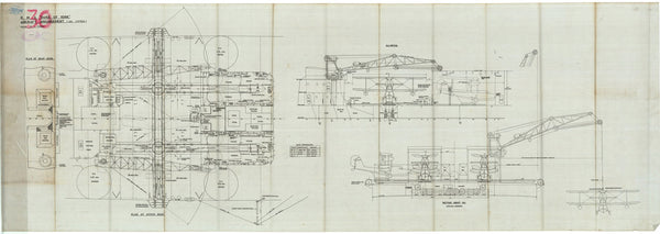 Aircraft handling arrangements as designed for HMS 'Duke of York' (1940)