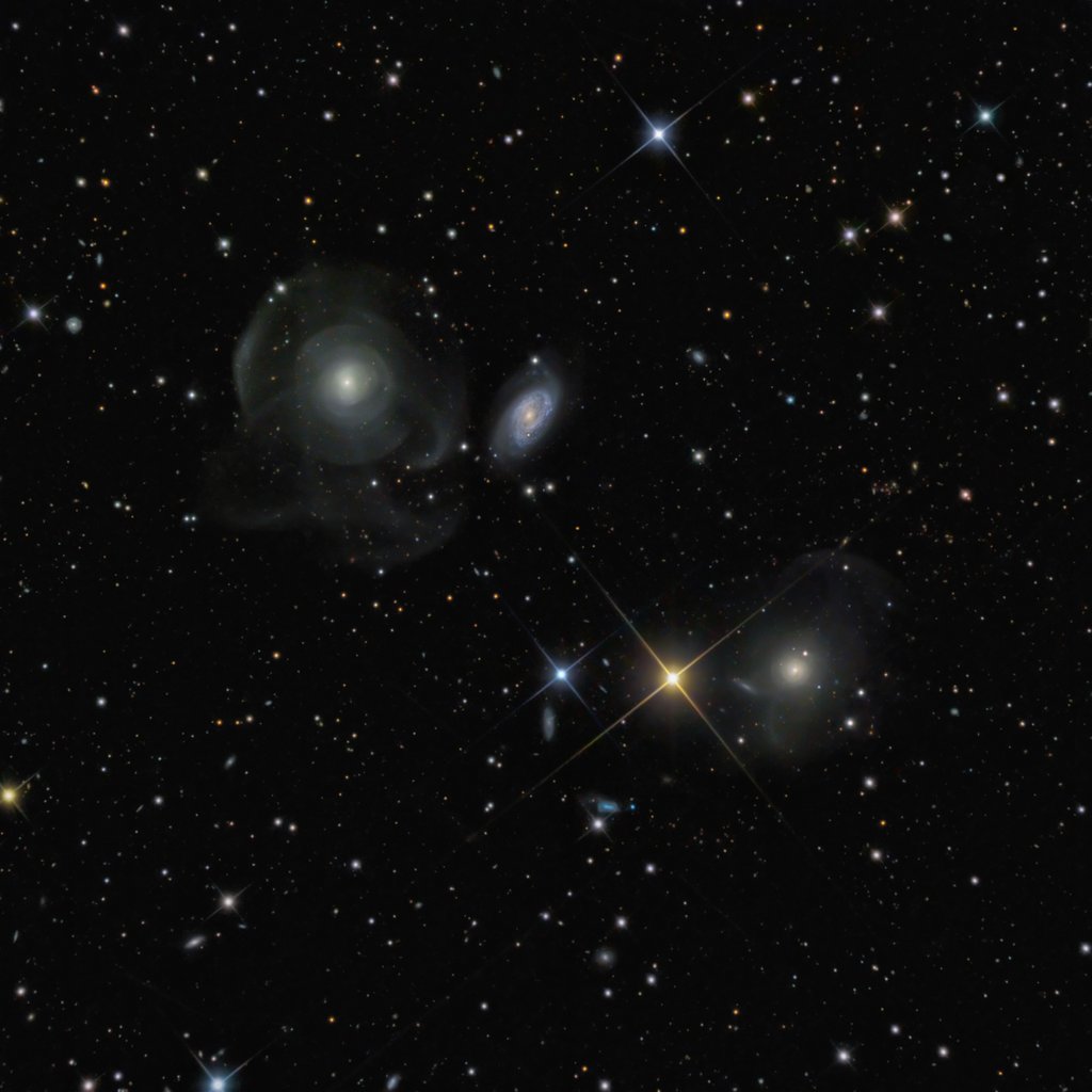 Detail of Shell Galaxies (NGC474 and NGC467) by Marco Lorenzi