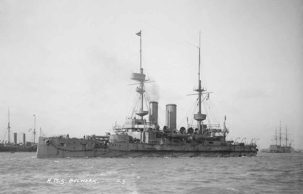 Detail of Battleship HMS 'Bulwark' (1899) by unknown