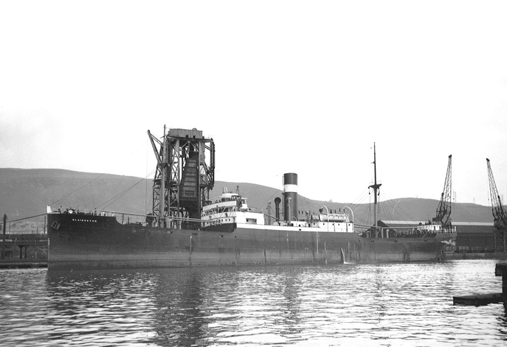 Detail of 'Blairdevon' (Br, 1925), general cargo, Nisbet Shipping Co Ltd (G Nisbet & Co, managers) by unknown