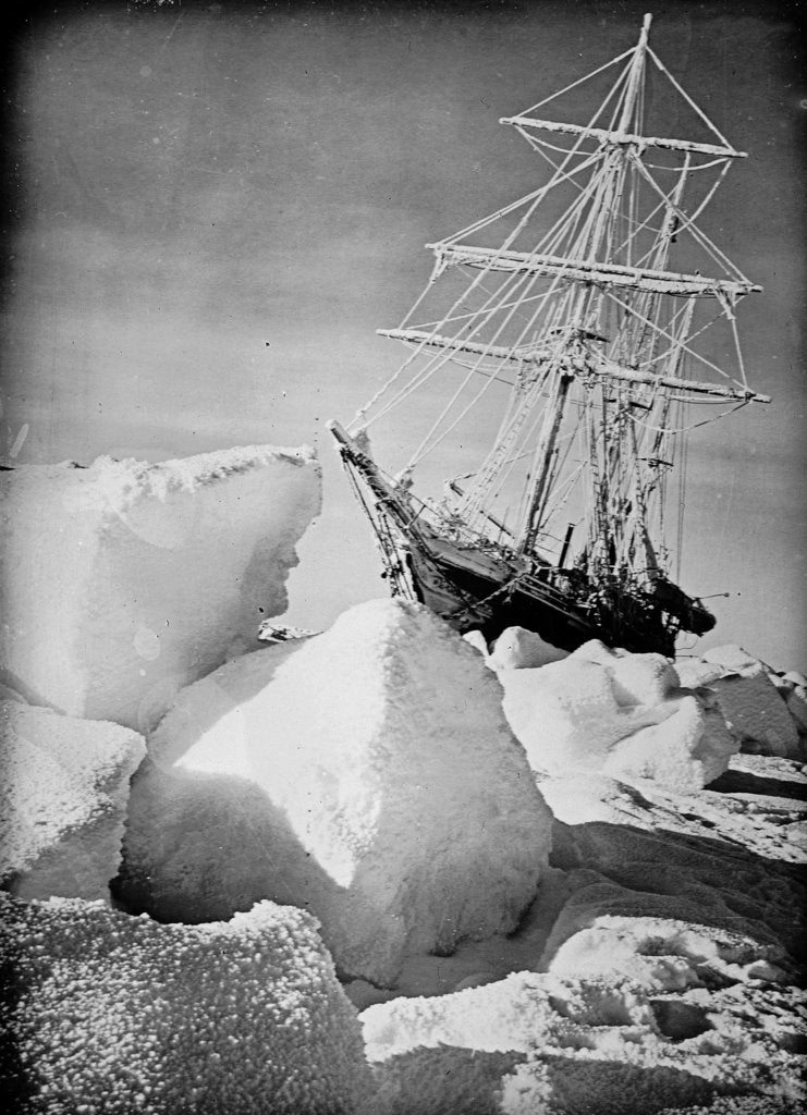 Detail of 'Endurance' frozen in and forced out of the ice, during Ernest Shackleton's Imperial Trans-Antarctic Expedition of 1914-1917 by unknown