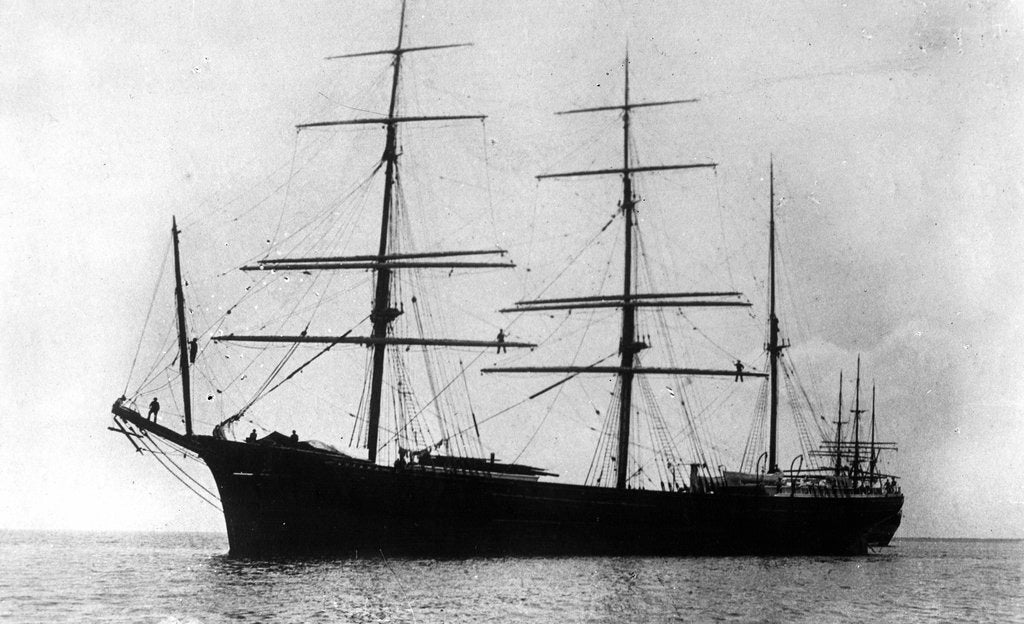 Detail of 'Guiana' (Br, 1882) at anchor by unknown