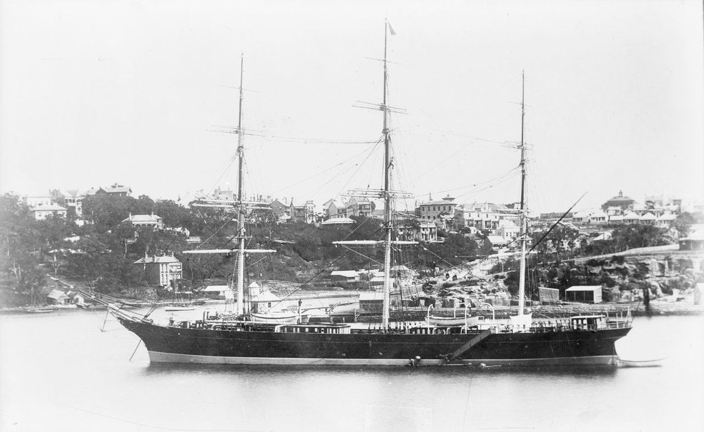 Detail of 'Miltiades' (Br, 1871) at anchor by unknown