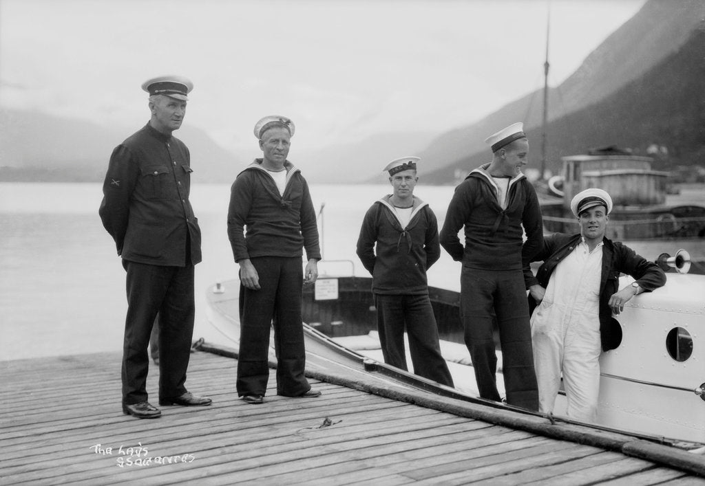 Detail of Crew of one of the 'Orontes' tenders by Marine Photo Service