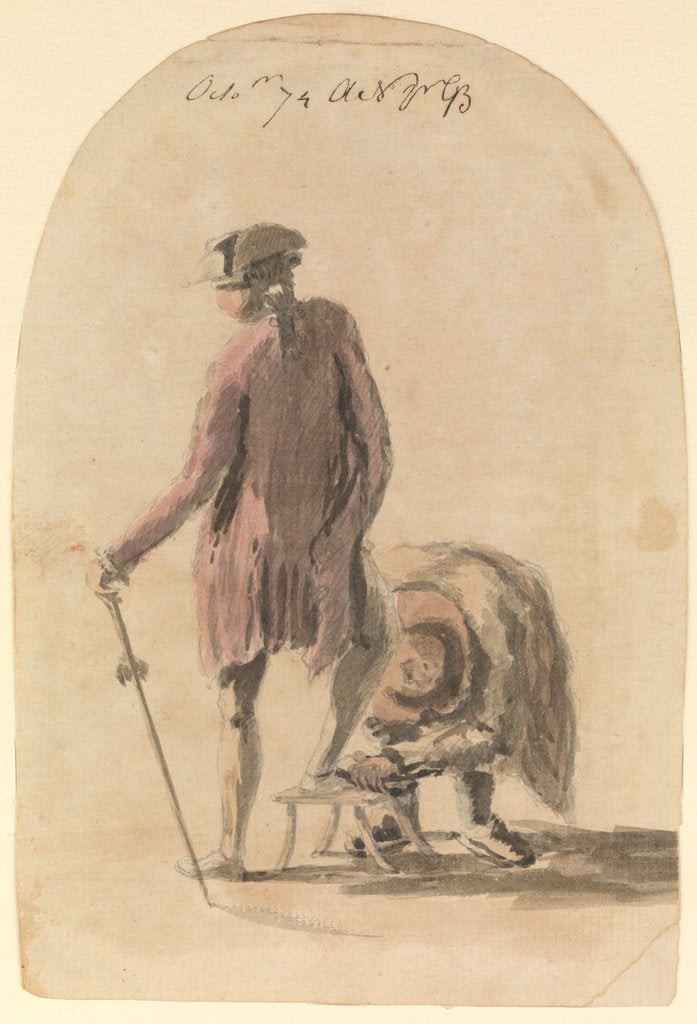Detail of Man having his shoes polished by Gabriel Bray