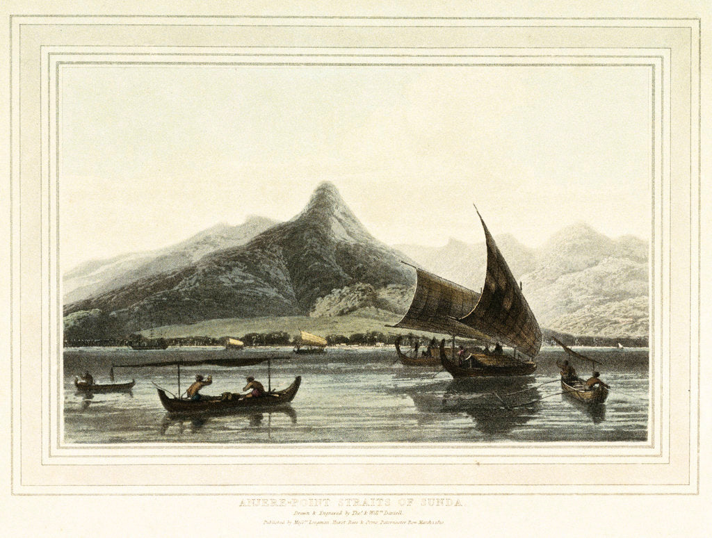 Detail of Anjere-Point Straits of Sunda by Thomas Daniell