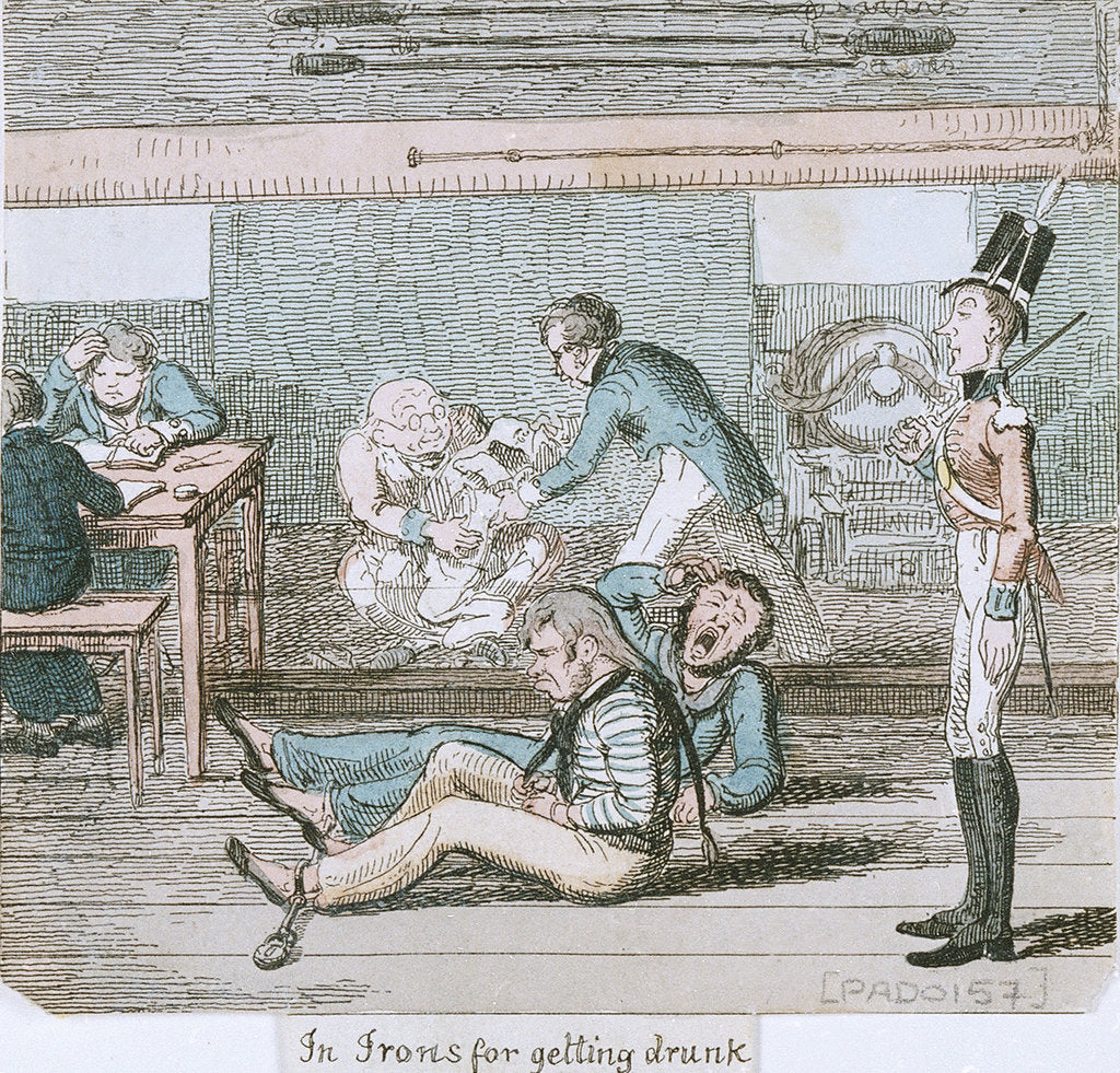 Detail of In Irons for getting drunk' from 'A Sailor's Progress by George Cruikshank