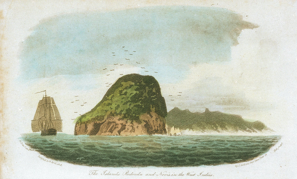 Detail of The Islands Redonda and Nevis in the West Indies by G.T.