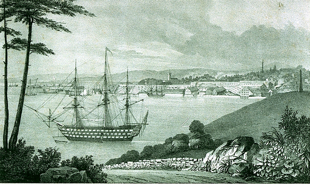 Detail of Devonport from Maker Heights by George Rowe