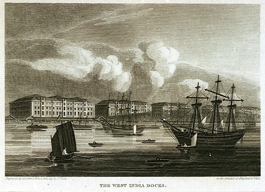 Detail of The West India Docks by Matthews