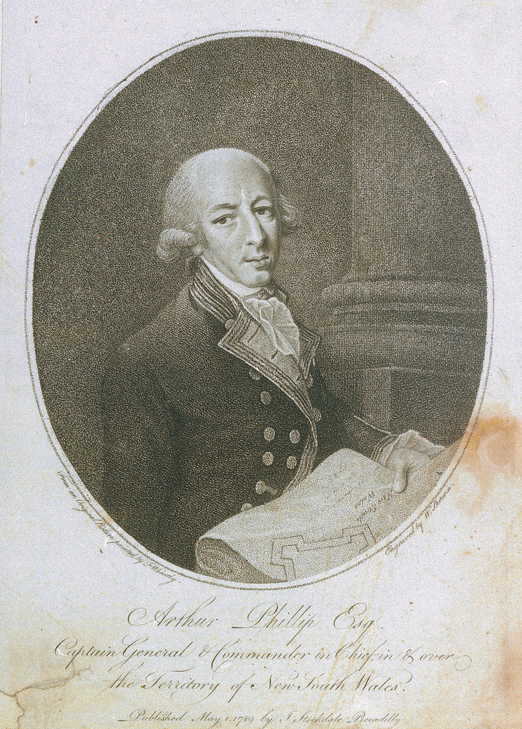 Detail of Arthur Phillip Esq Captain General & Commander in Chief, in & over the Territory of New South Wales by Francis Wheatley