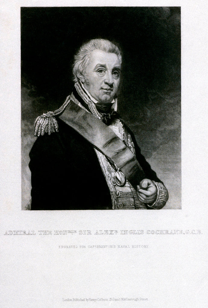 Detail of Admiral The Honourable Sir Alexeander Inglis Cochrane, G.C.B. by William Beechey