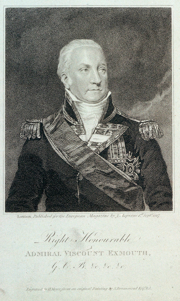 Detail of Admiral Viscount Exmouth by Samuel Drummond