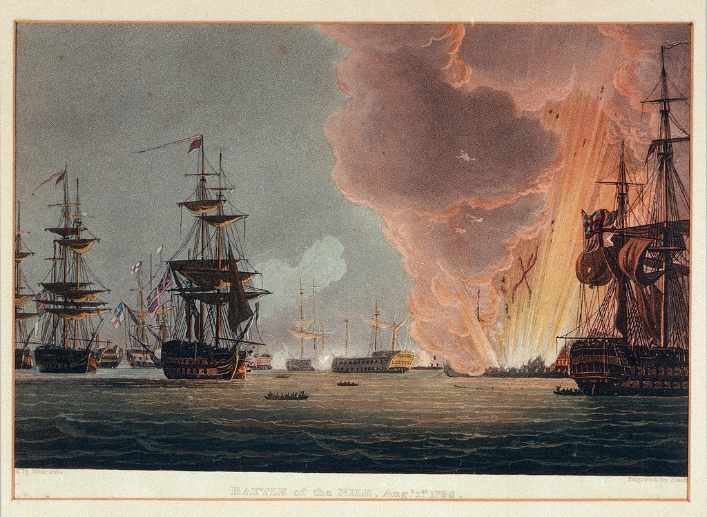 Detail of Battle of the Nile, 1 August 1798 by Thomas Whitcombe