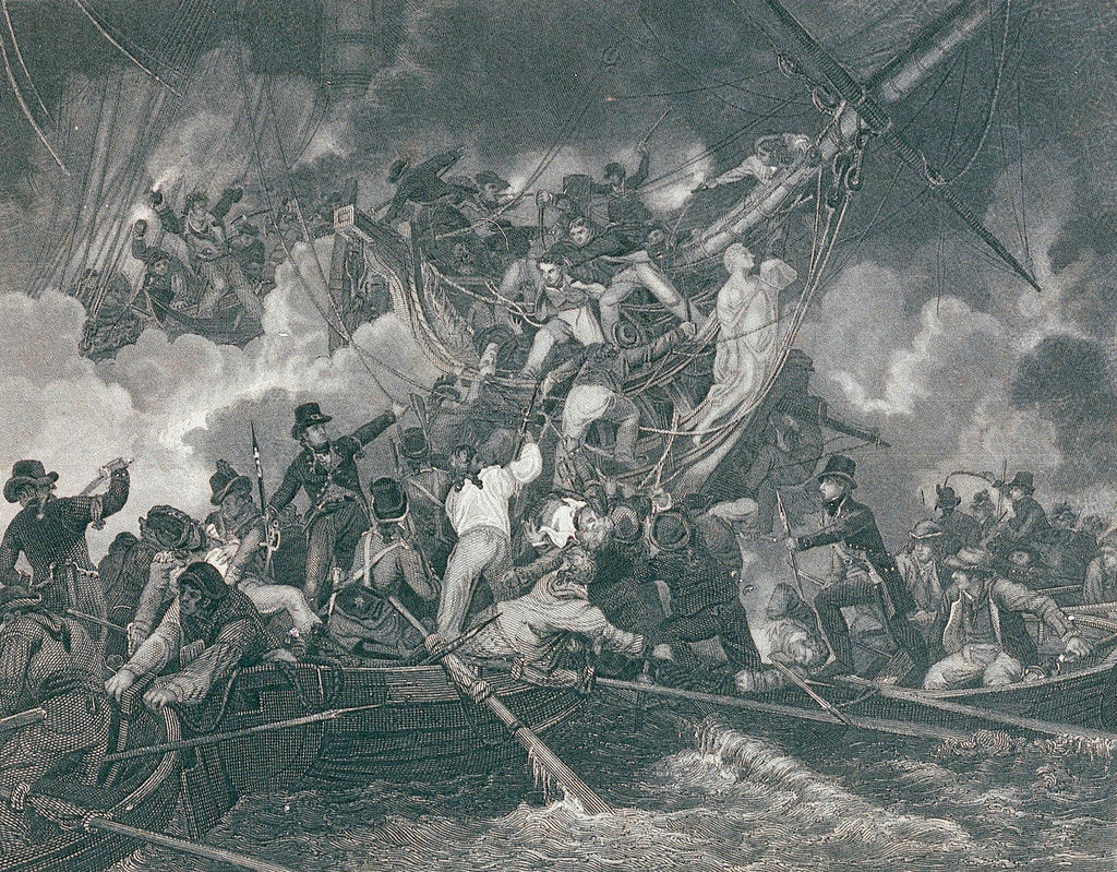Detail of Action between 'Phoebe' and French frigate 'L'Africaine', 1 November1801, leading to the capture of the French ship by de Loutherbourg