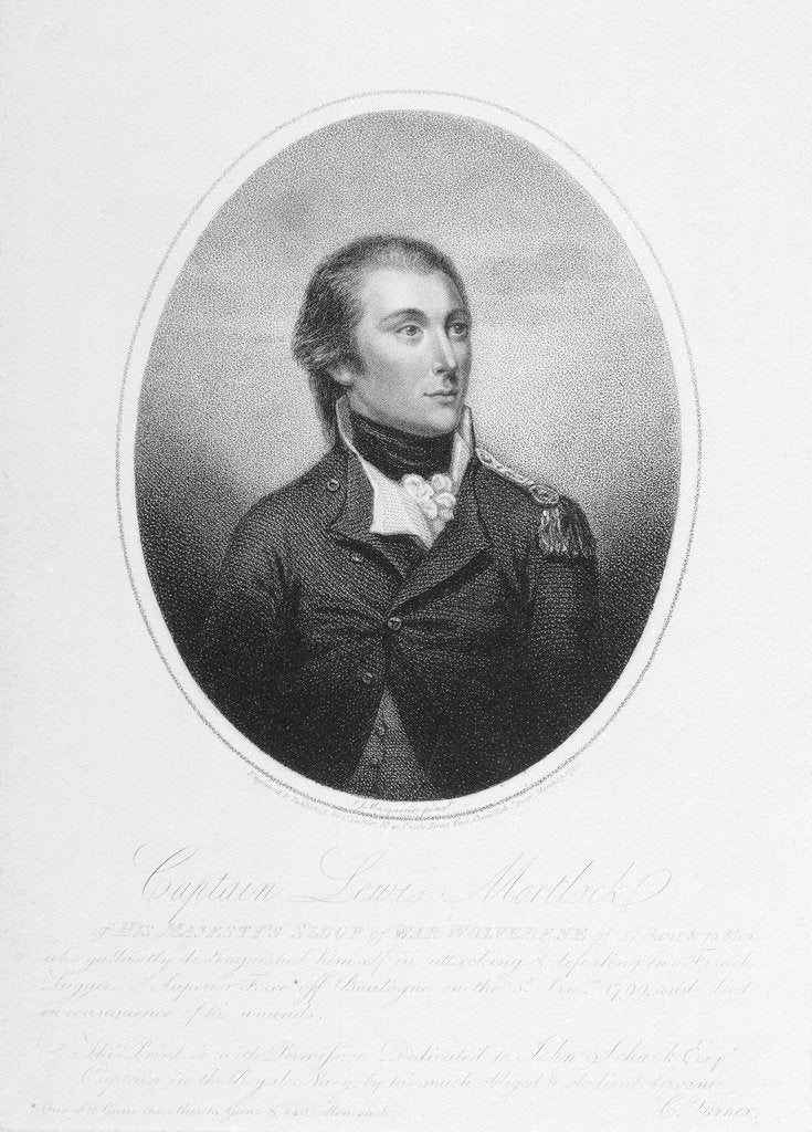 Detail of Captain Lewis Mortlock by John James Masquerier