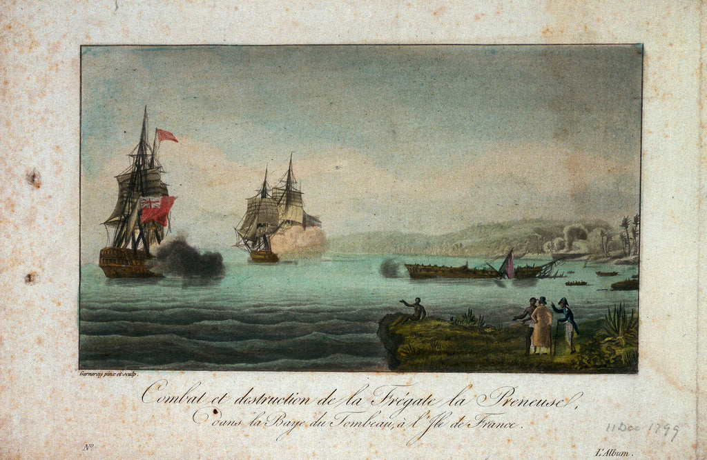 Detail of Destruction of the frigate 'La Preneuse', 11 December 1799 by Garneray
