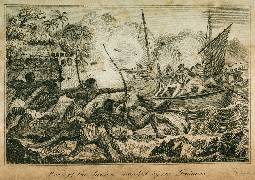 Detail of Crew of the 'Swallow' attacked by the Indians by unknown