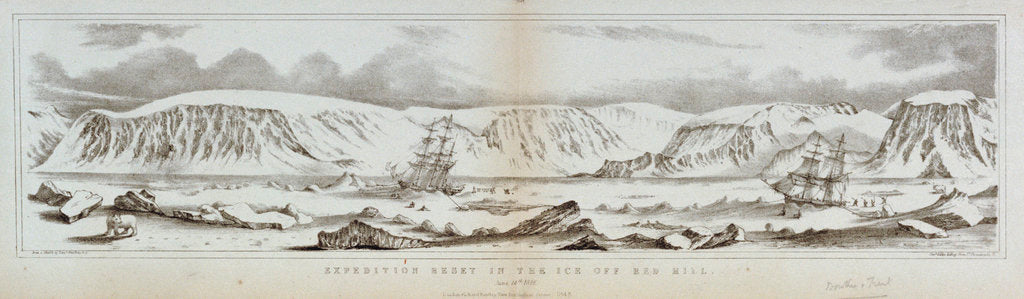 Detail of Expedition beset in the ice off Red Hill, 14 June 1818 by Frederick William Beechey