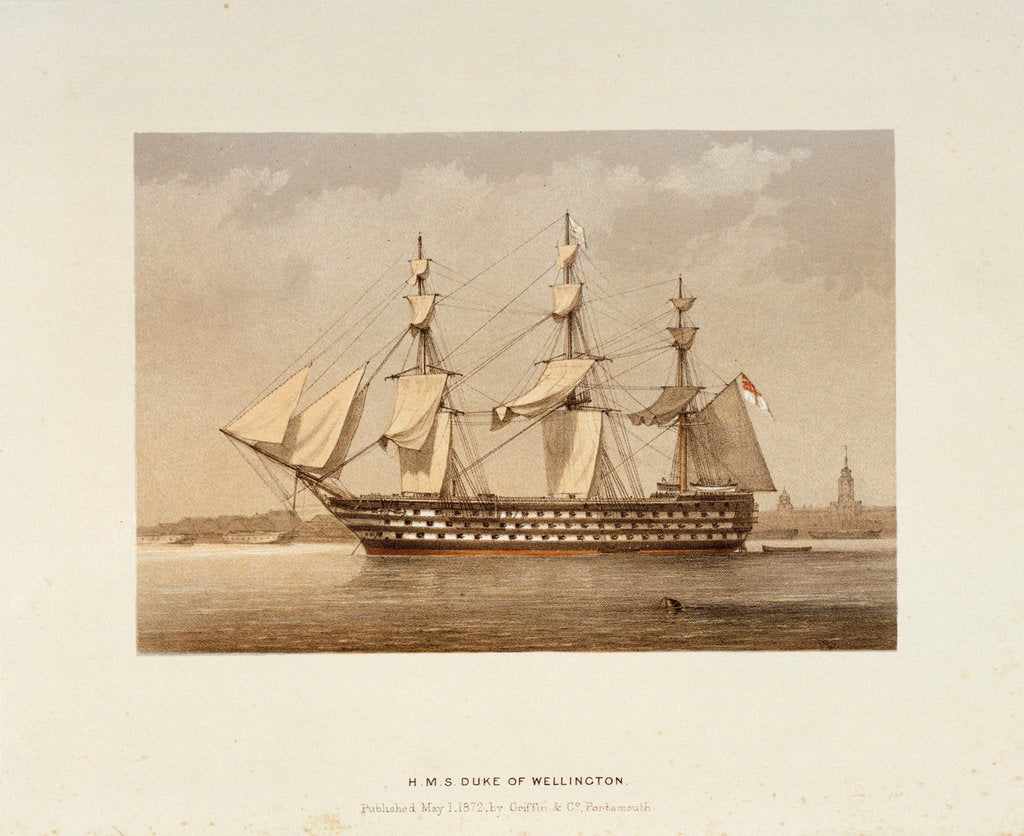 Detail of HMS 'Duke of Wellington' by Griffin & Co