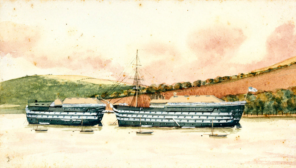 Detail of HMS 'Britannia' by J.B.