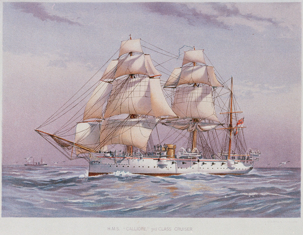 Detail of HMS 'Calliope' by J.S. J.S. Virtue & Co Ltd