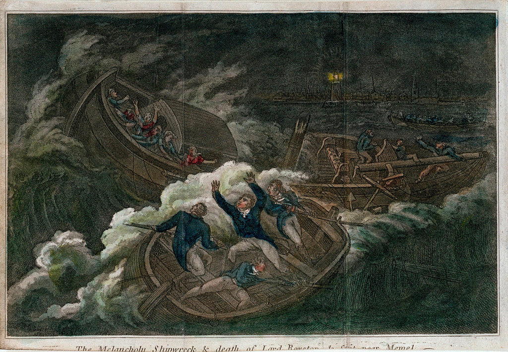 Detail of The 'Melancholy' shipwreck & death of Lord Royston by unknown