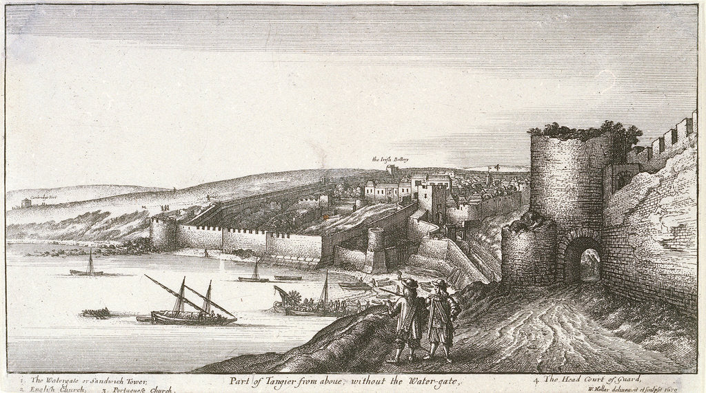 Detail of Part of Tangier from above, without the water-gate by Wenceslaus Hollar