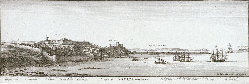 Detail of Prospect of Tangier from the southeast by Wenceslaus Hollar
