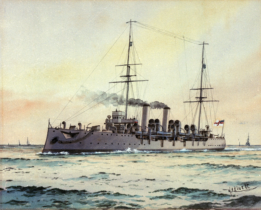 Detail of Pelorus class cruiser 1895 by William C. Cluett