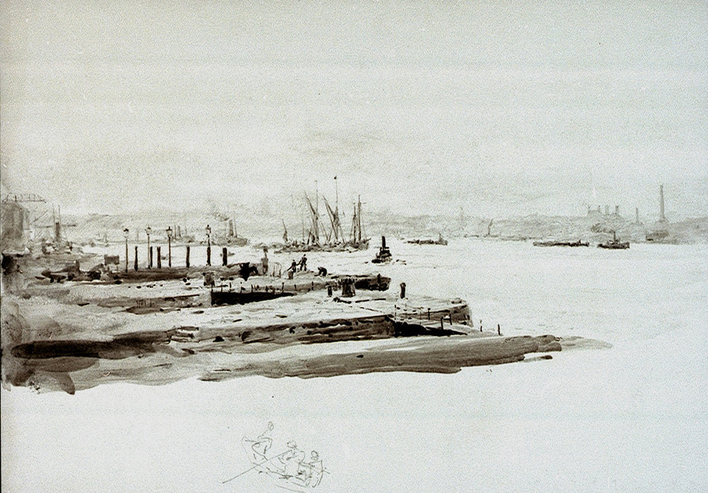 Detail of Docks by William Lionel Wyllie