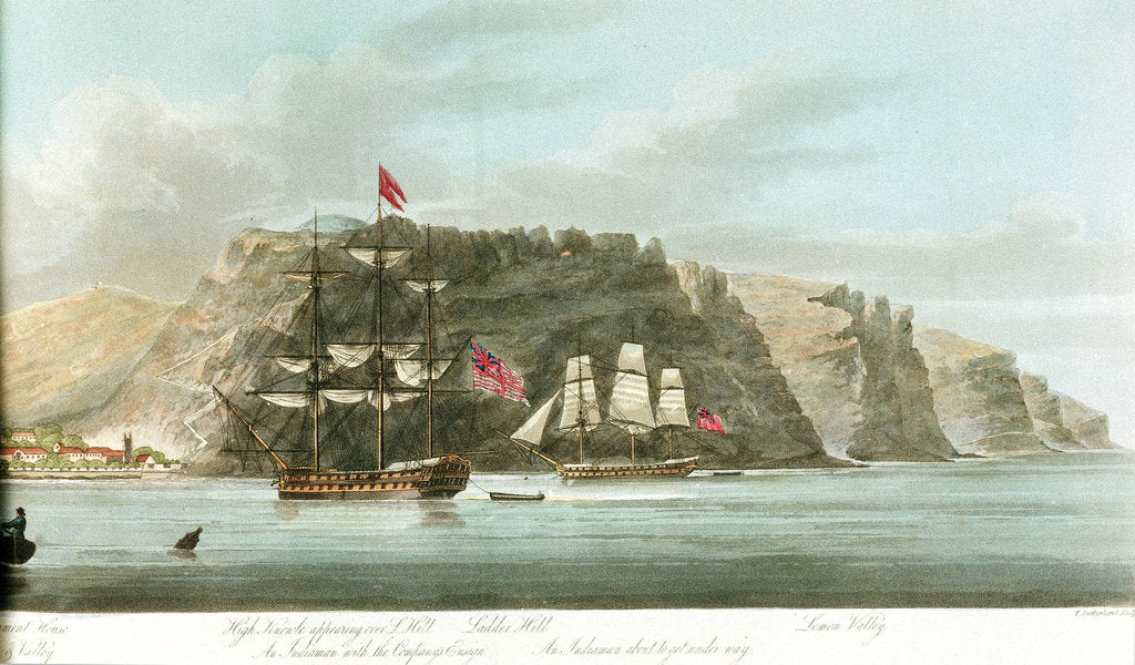 Detail of Second half of a panorama, the 'General View of St Helena' by William Innes Pocock