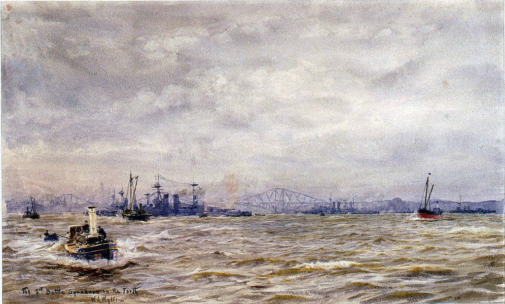 Detail of The 5th Battle Squadron in the Forth by William Lionel Wyllie