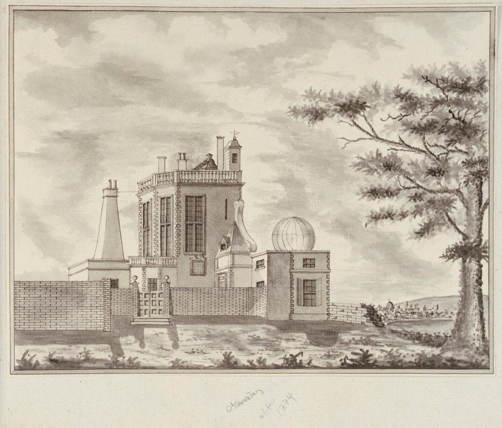 Detail of View of the Royal Observatory, Greenwich by John Charnock