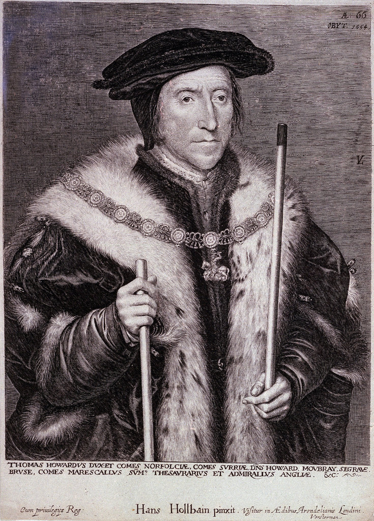 Detail of Thomas Howard, Duke of Norfolk by Hans Holbein
