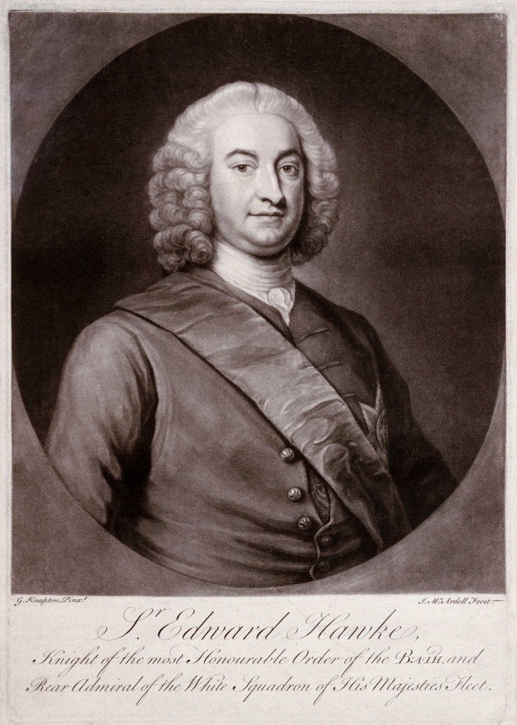 Detail of Sir Edward Hawke (1705-1781) by James Knapton