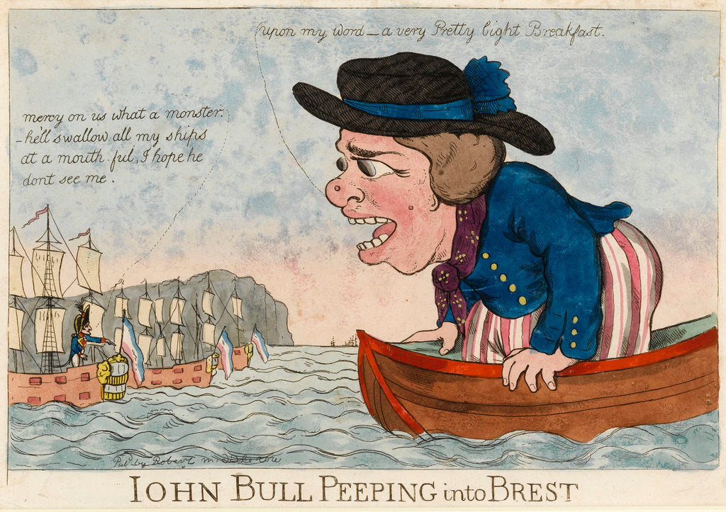 Detail of John Bull Peeping into Brest by George Woodward