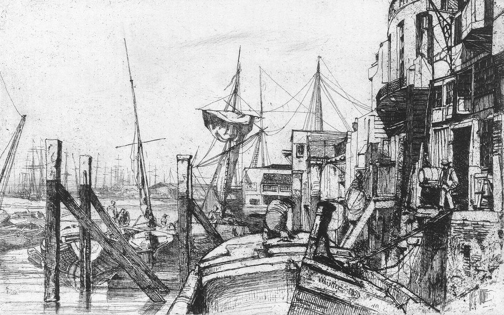 Detail of Limehouse by James Abbott McNeill Whistler